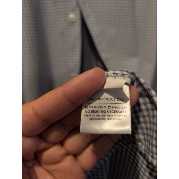 Mizzen Main Leeward Shirt Mens Large Standard FIt Blue Check Button Down - Picture 4 of 6